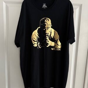Poetic Justice PAC Gold and Black Graphic T-Shirt Size 2x